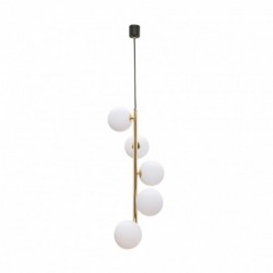 Suspension ZUMA LINE ALI noir / doré – 5 sources G9 – 5648