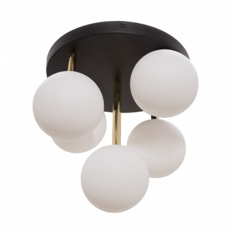 Plafonnier ZUMA LINE ALI noir / doré – 5 sources G9 – 5645