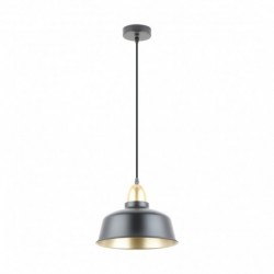 Suspension ZUMA LINE MENSA noir mat / doré – 1 source E27 – A8063-BK