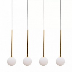 Suspension ZUMA LINE ALI noir / doré – 4 sources G9 – 5640
