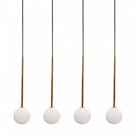 Suspension ZUMA LINE ALI noir / doré – 4 sources G9 – 5640