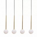 Suspension ZUMA LINE ALI noir / doré – 4 sources G9 – 5640