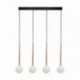 Suspension ZUMA LINE ALI noir / doré – 4 sources G9 – 5640