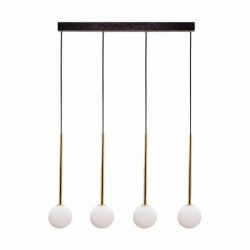 Suspension ZUMA LINE ALI noir / doré – 4 sources G9 – 5640