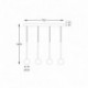 Suspension ZUMA LINE ALI noir / doré – 4 sources G9 – 5640