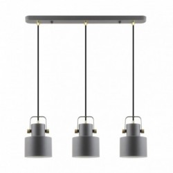 Suspension ZUMA LINE DRACO noir mat / doré / blanc – 3 sources E27 – A8062-3A