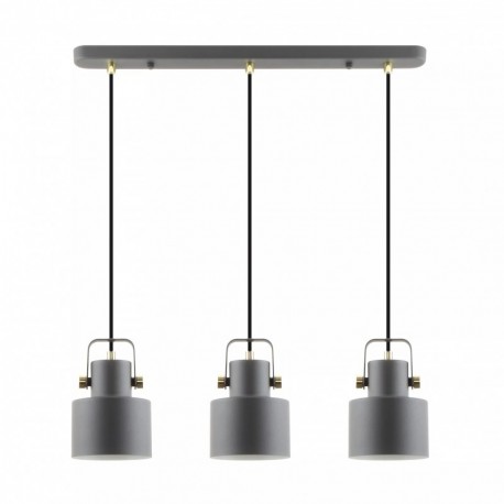 Suspension ZUMA LINE DRACO noir mat / doré / blanc – 3 sources E27 – A8062-3A