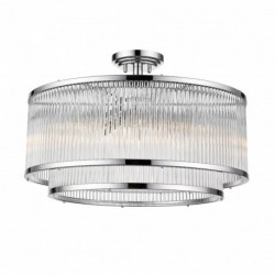 Plafonnier ZUMA LINE SERGIO chromé / transparent – 6 sources E14 – C0528-06H-F4AC