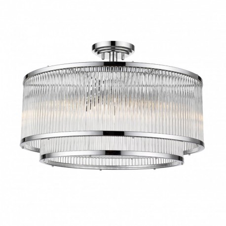 Plafonnier ZUMA LINE SERGIO chromé / transparent – 6 sources E14 – C0528-06H-F4AC