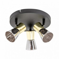 Plafonnier ZUMA LINE CENTO noir mat / doré – 3 sources G9 – CK220532-3BG