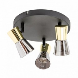 Plafonnier ZUMA LINE CENTO noir mat / doré – 3 sources G9 – CK220532-3BG