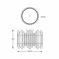 Plafonnier ZUMA LINE ALEXANDRIA doré / transparent – 6 sources G9 – C0556-06D-V7V7