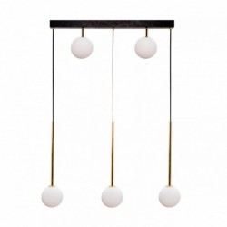 Suspension ZUMA LINE ALI noir / doré – 5 sources G9 – 5641