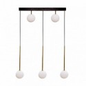 Suspension ZUMA LINE ALI noir / doré – 5 sources G9 – 5641