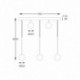 Suspension ZUMA LINE ALI noir / doré – 5 sources G9 – 5641