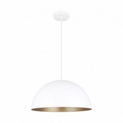 Suspension ZUMA LINE VELA blanc mat / doré – 1 source E27 – A8001XL-WH