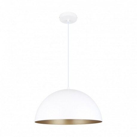 Suspension ZUMA LINE VELA blanc mat / doré – 1 source E27 – A8001XL-WH