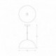 Suspension ZUMA LINE VELA blanc mat / doré – 1 source E27 – A8001XL-WH