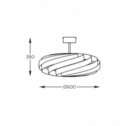 Plafonnier ZUMA LINE VENTO blanc – 4 sources E27 – 1132