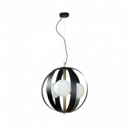 Suspension ZUMA LINE NELA noir / doré – 3 sources E14 – 1137