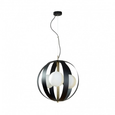Suspension ZUMA LINE NELA noir / doré – 3 sources E14 – 1137