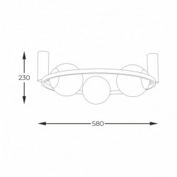 Plafonnier ZUMA LINE ORBIT noir – 3 sources E27 – 5008