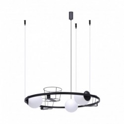 Suspension ZUMA LINE PLANT noir – 3 sources E27 – 5005