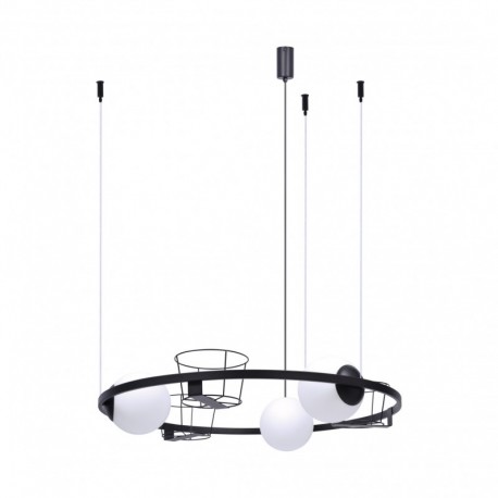 Suspension ZUMA LINE PLANT noir – 3 sources E27 – 5005