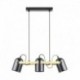 Suspension ZUMA LINE FATI noir mat / doré – 3 sources E27 – A8163-3A