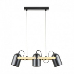 Suspension ZUMA LINE FATI noir mat / doré – 3 sources E27 – A8163-3A