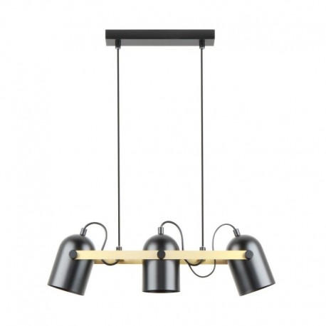 Suspension ZUMA LINE FATI noir mat / doré – 3 sources E27 – A8163-3A