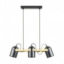 Suspension ZUMA LINE FATI noir mat / doré – 3 sources E27 – A8163-3A
