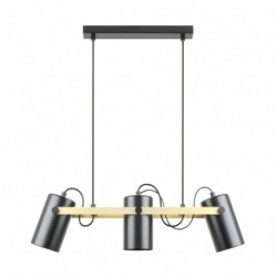 Suspension ZUMA LINE RESI noir mat / doré – 3 sources E27 – A8162-3A