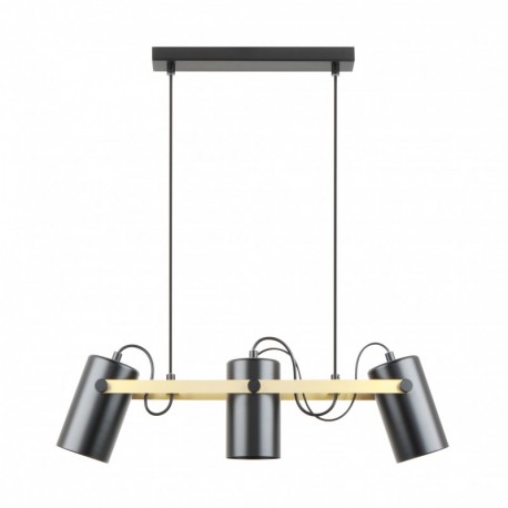 Suspension ZUMA LINE RESI noir mat / doré – 3 sources E27 – A8162-3A