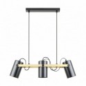 Suspension ZUMA LINE RESI noir mat / doré – 3 sources E27 – A8162-3A