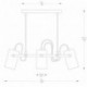 Suspension ZUMA LINE RESI noir mat / doré – 3 sources E27 – A8162-3A