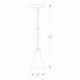 Suspension ZUMA LINE MORA noir mat / blanc – 1 source E27 – A8102-1