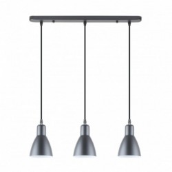 Suspension ZUMA LINE MORA noir mat / blanc – 3 sources E27 – A8102-3A
