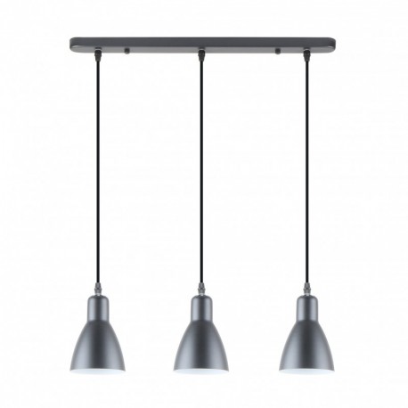 Suspension ZUMA LINE MORA noir mat / blanc – 3 sources E27 – A8102-3A