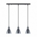 Suspension ZUMA LINE MORA noir mat / blanc – 3 sources E27 – A8102-3A
