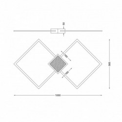 Plafonnier ZUMA LINE HEX doré – LED intégrée – RLX96474-1D