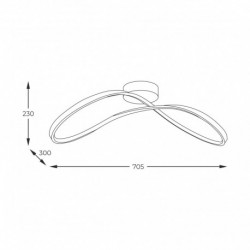 Plafonnier ZUMA LINE ERDA noir – LED intégrée – 19600C-BK