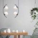 Suspension ZUMA LINE HELIX noir / verre blanc – 4 sources E14 – 5016