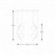Suspension ZUMA LINE HELIX noir / verre blanc – 4 sources E14 – 5016