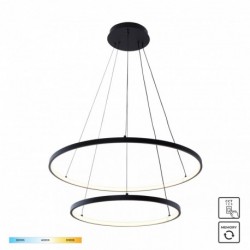 Suspension ZUMA LINE BRENO noir – LED intégrée – 18140BK-2