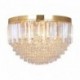 Plafonnier ZUMA LINE CHARLOTTE doré / transparent – 7 sources E14 – FC19003/7