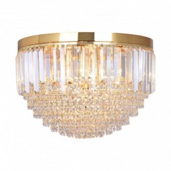 Plafonnier ZUMA LINE CHARLOTTE doré / transparent – 7 sources E14 – FC19003/7