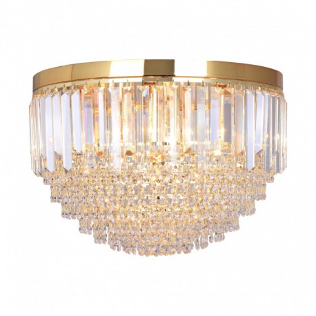 Plafonnier ZUMA LINE CHARLOTTE doré / transparent – 7 sources E14 – FC19003/7