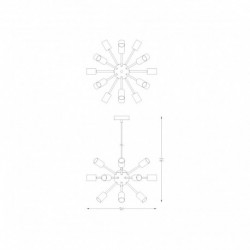 Suspension ZUMA LINE MANDI chromé – 18 sources E27 – A8181-18-CH