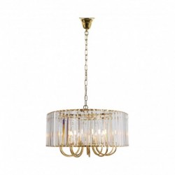 Suspension ZUMA LINE PARIS doré / transparent – 10 sources E14 – 1906/10